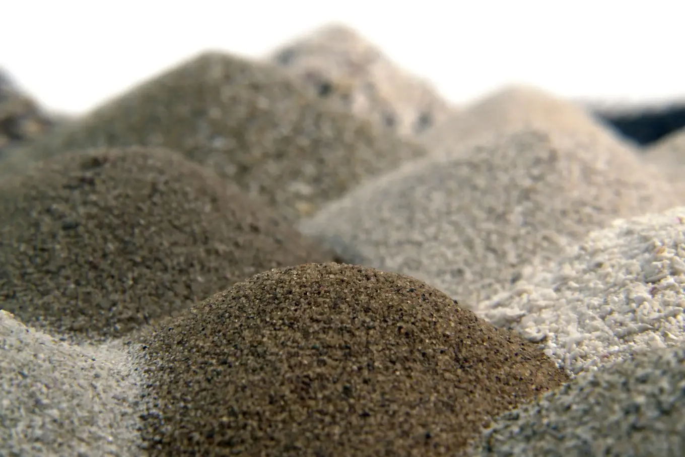 różne rodzaje piasków